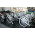 Large Diameter Gear Box U Type Double Flange Butterfly Valve